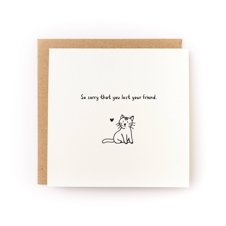 Kwohtations Cards Card Lost Cat Friend Sympathy Card