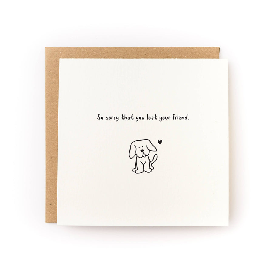 Kwohtations Cards Card Lost Dog Friend Sympathy Card