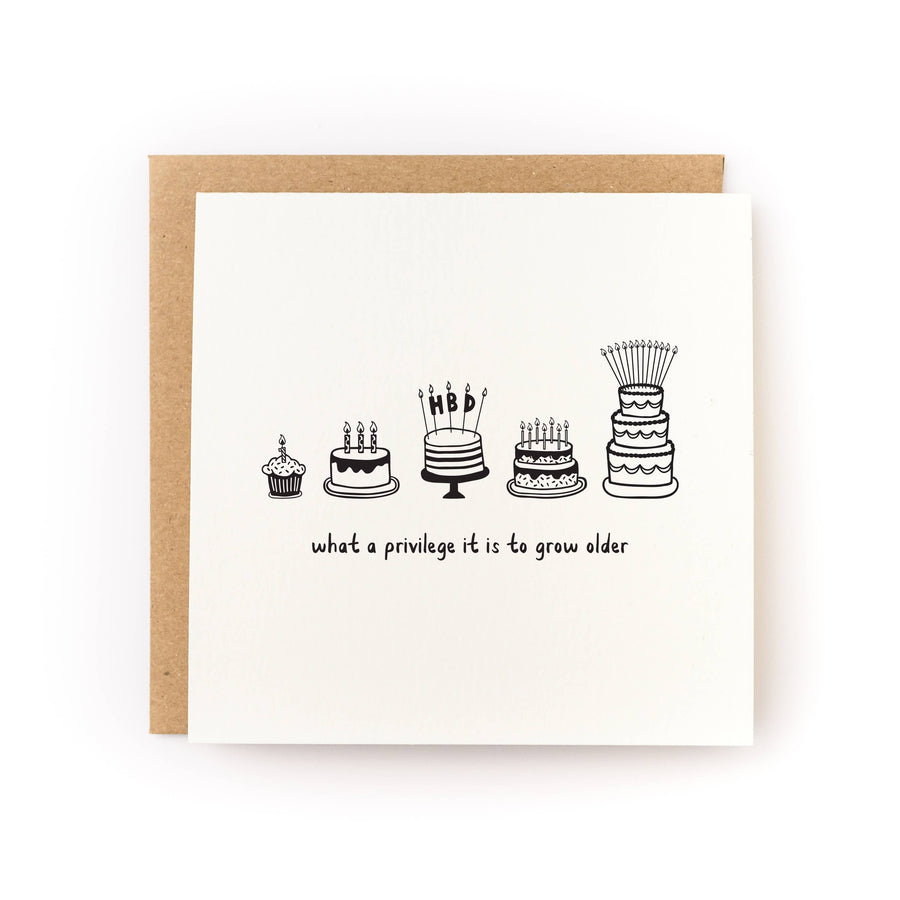 Kwohtations Cards Card What a Privilege to Grow Older Birthday Card