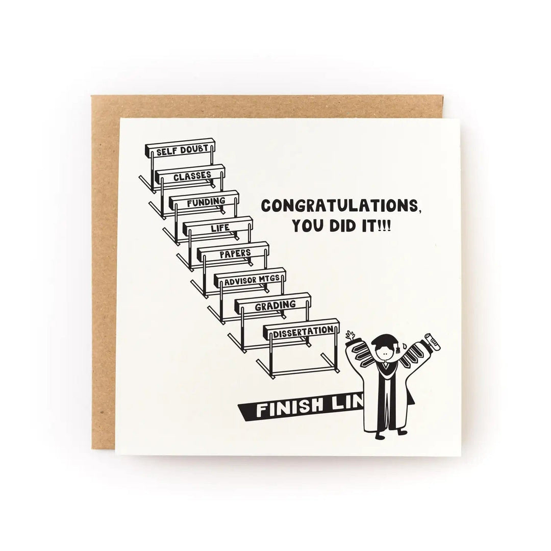 Kwohtations Cards Card You Did It Ph.D. Graduation Card