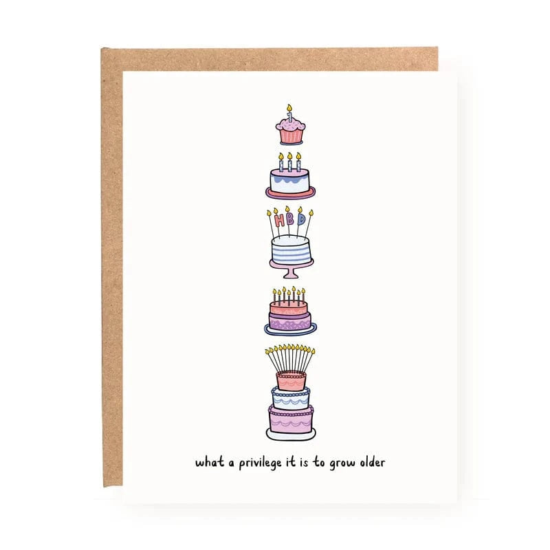 Kwohtations Cards Cards What a Privilege to Grow Older Birthday Card