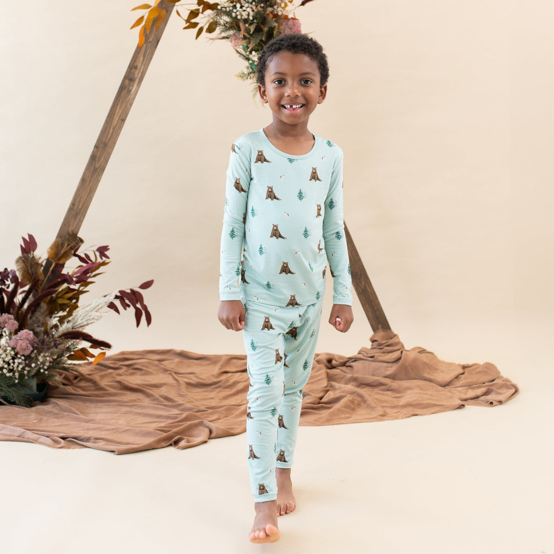 Kyte Baby Bodysuit Long Sleeve Pajamas in Trail