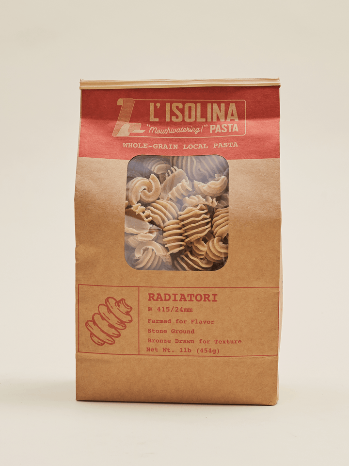 L'Isolina Pasta Home Regenerative Whole-Grain Radiatori - L'Isolina “Farmed for Flavor” Pasta