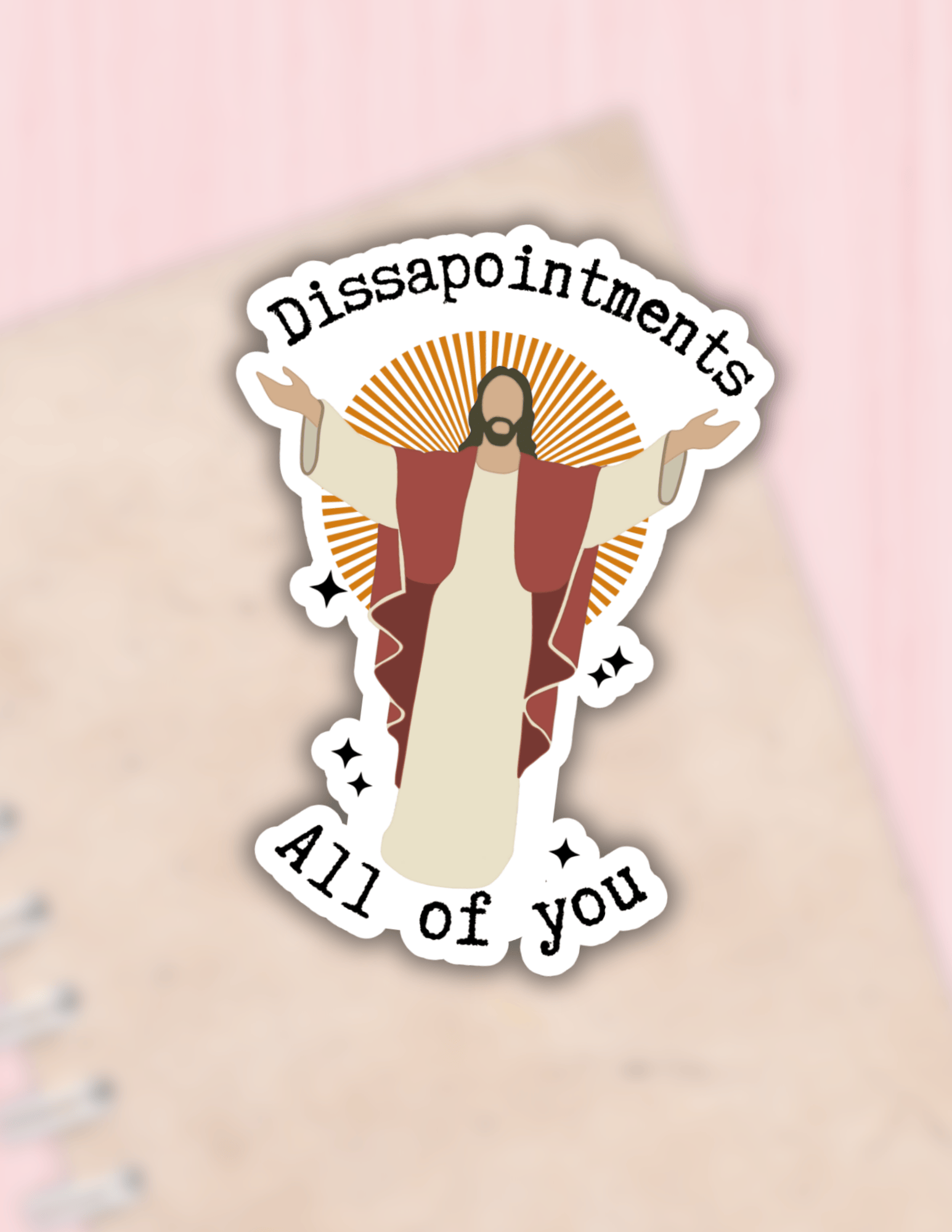 Lalatina Shop Cards Funny Jesus Sticker