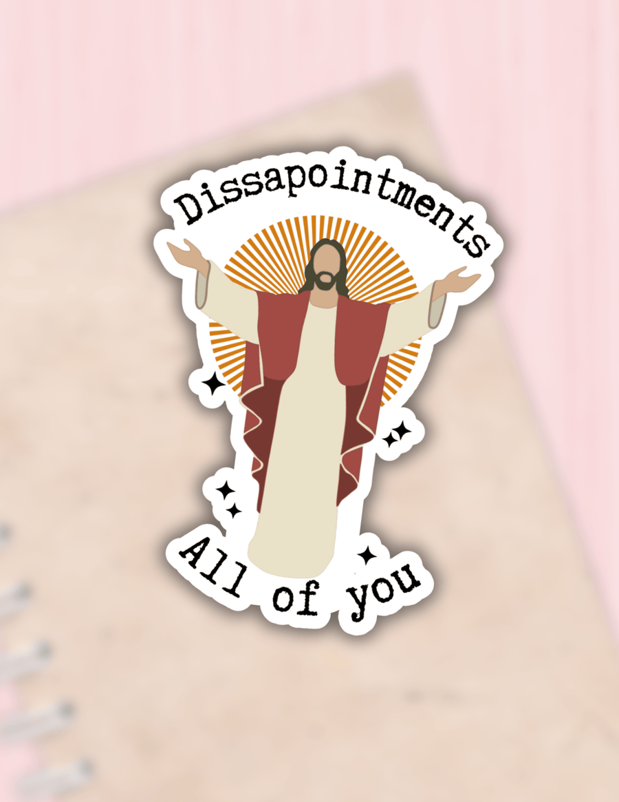 Lalatina Shop Cards Funny Jesus Sticker