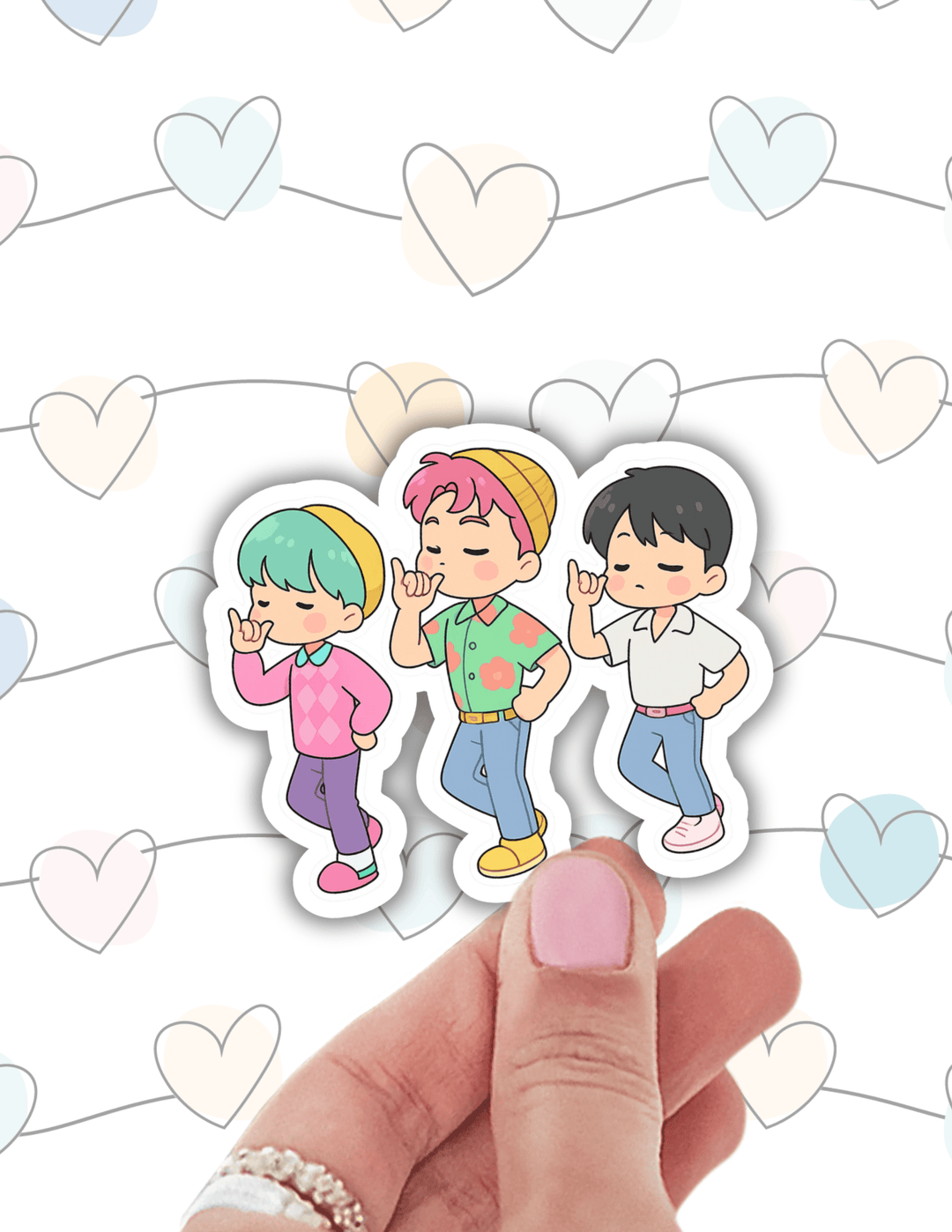 Lalatina Shop Cards K-pop boy band sticker