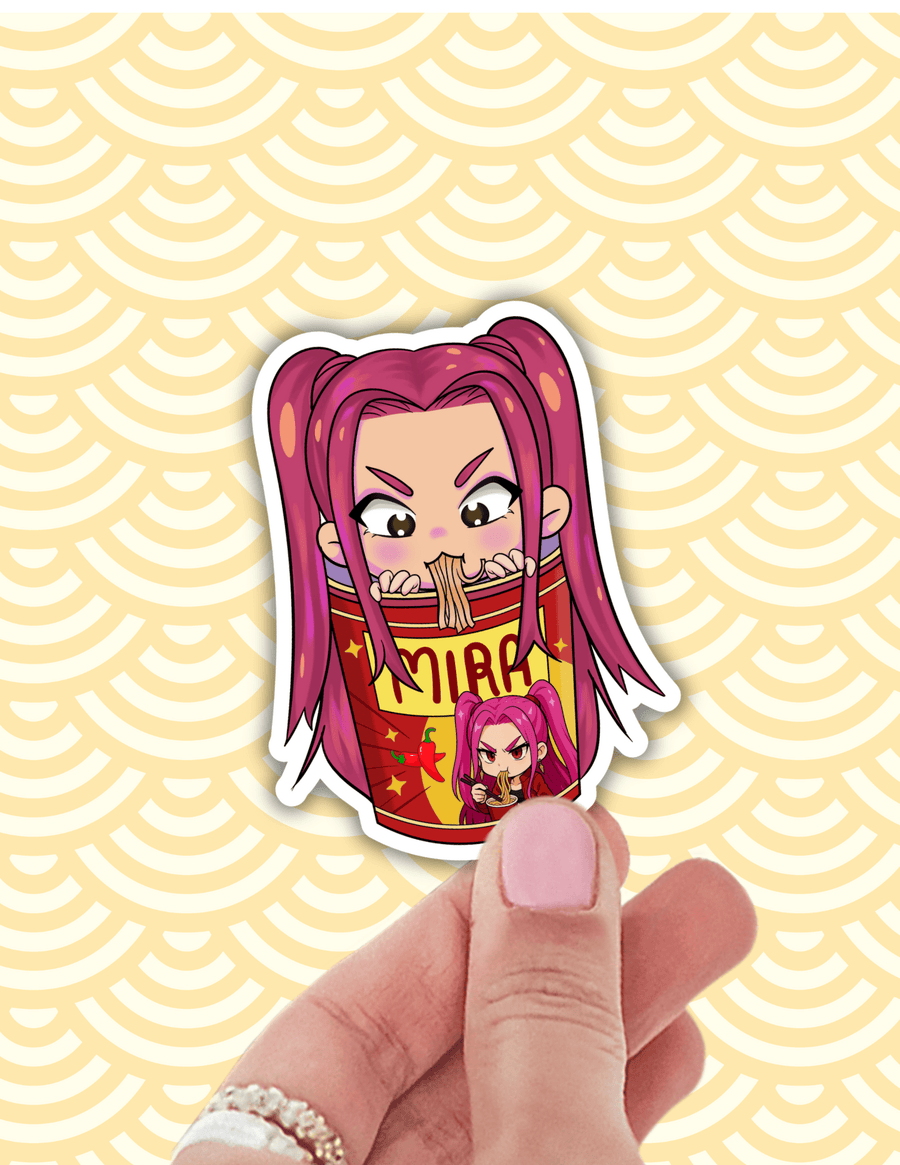Lalatina Shop Cards Mira Ramen K-pop Sticker