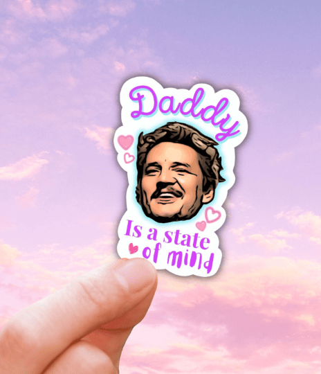 Lalatina Shop Cards Pedro Pascal daddy is a state of mind sticker