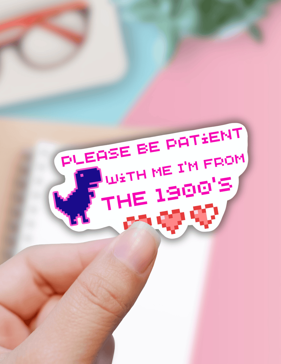 Lalatina Shop Cards Please be patient with me Y2K sticker