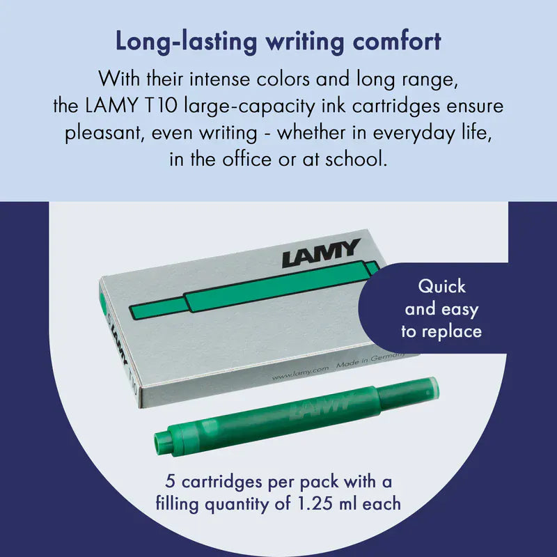 Lamy Paper LAMY T10 Green Fountain Pen Ink Cartridges