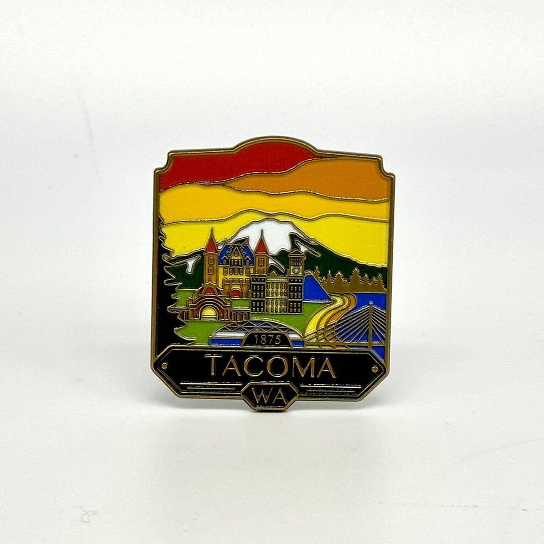 Landmarks Unlimited enamel pin Tacoma Washington - Enamel Pin