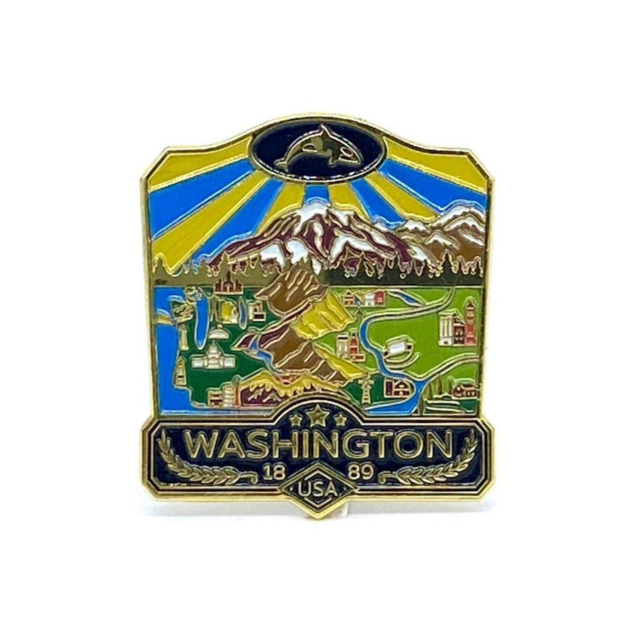 Landmarks Unlimited Magnet State of Washington - Enamel Magnet