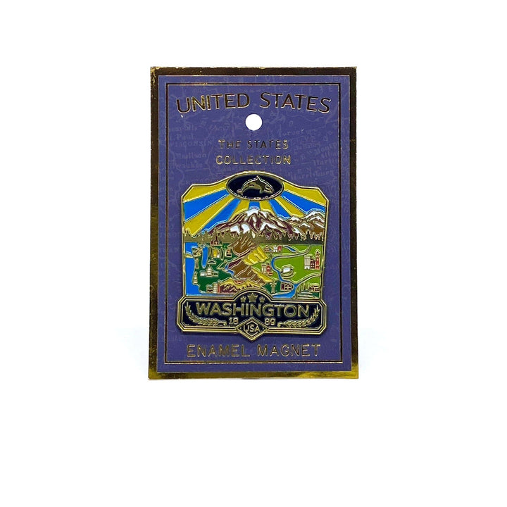 Landmarks Unlimited Magnet State of Washington - Enamel Magnet