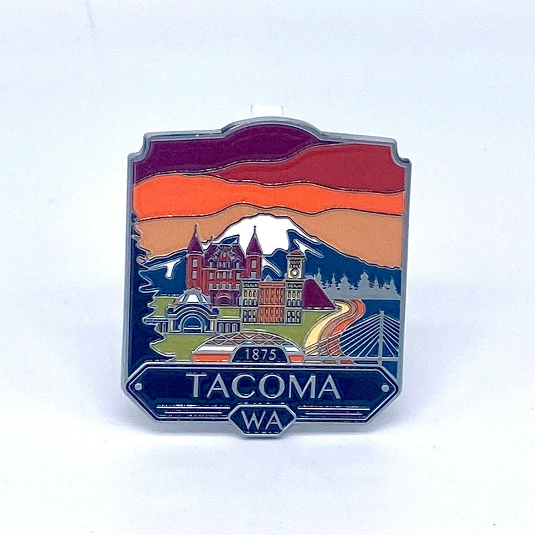 Landmarks Unlimited Magnet Tacoma Washington - Enamel Magnet