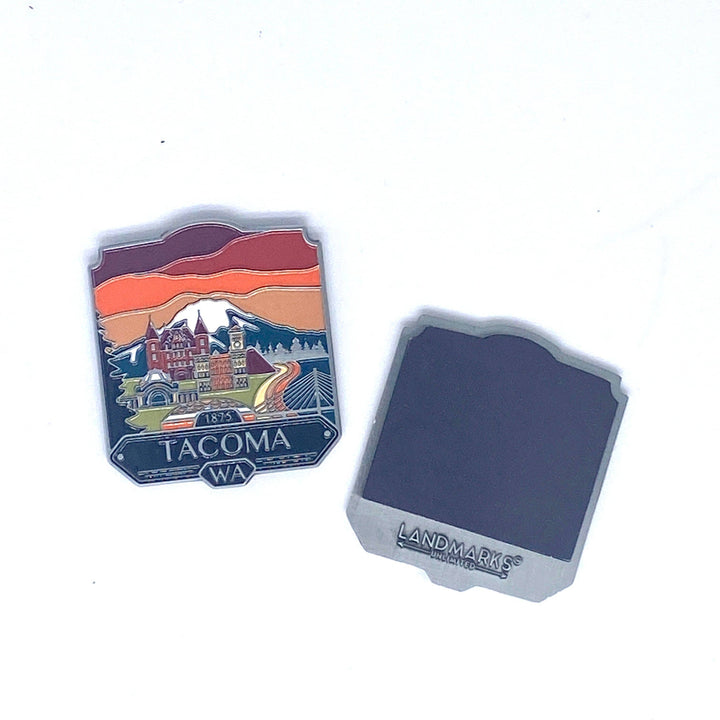 Landmarks Unlimited Magnet Tacoma Washington - Enamel Magnet