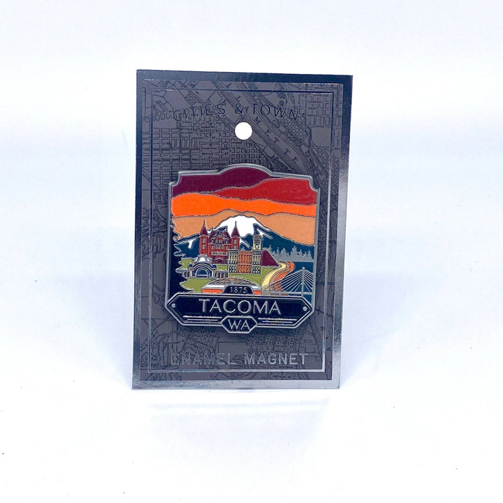 Landmarks Unlimited Magnet Tacoma Washington - Enamel Magnet