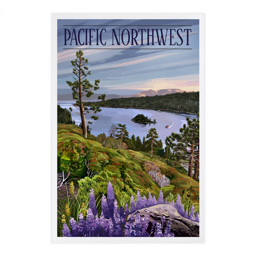 Lantern Press Cards Postcard - Pacific Northwest, Sound and Mountains