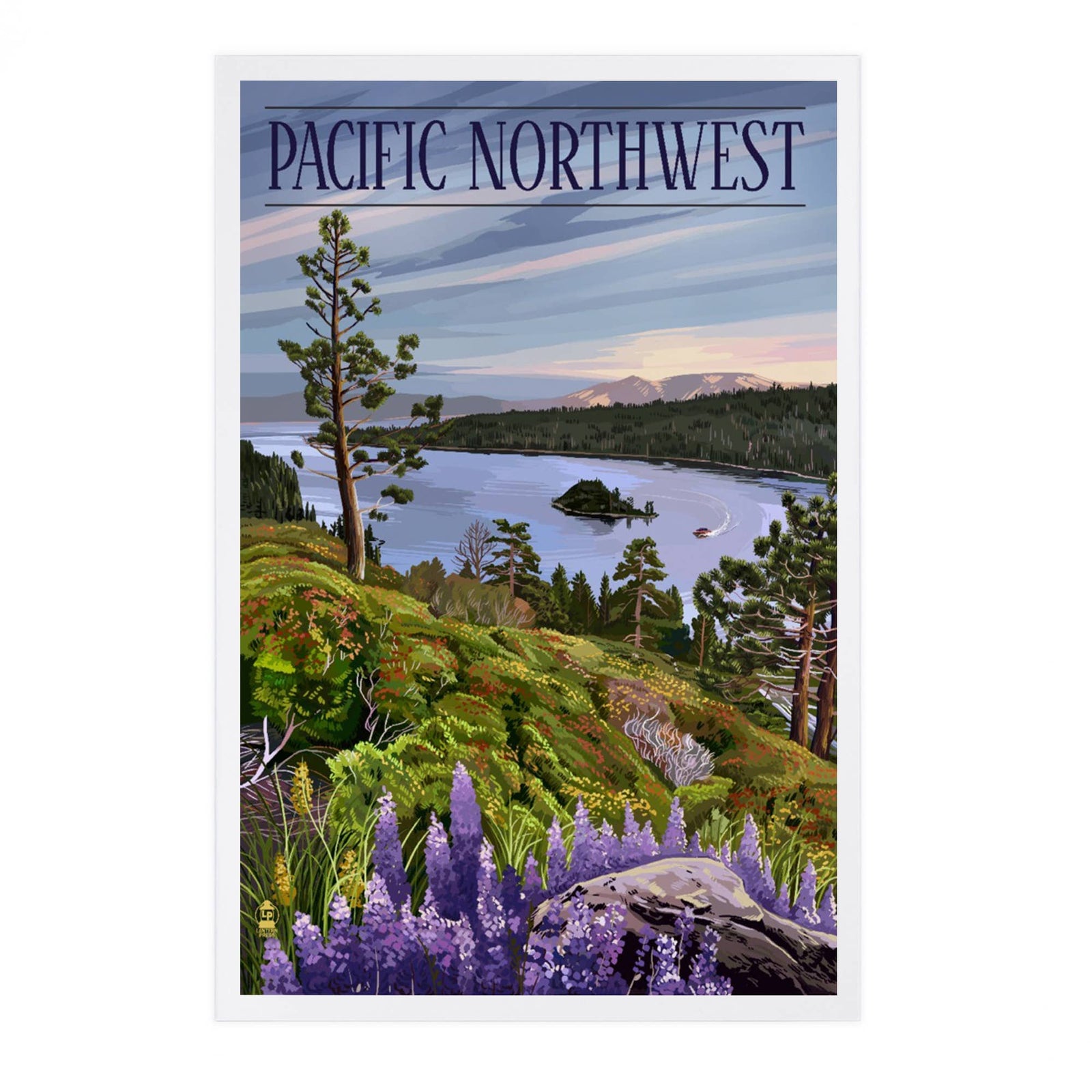 Lantern Press Cards Postcard - Pacific Northwest, Sound and Mountains