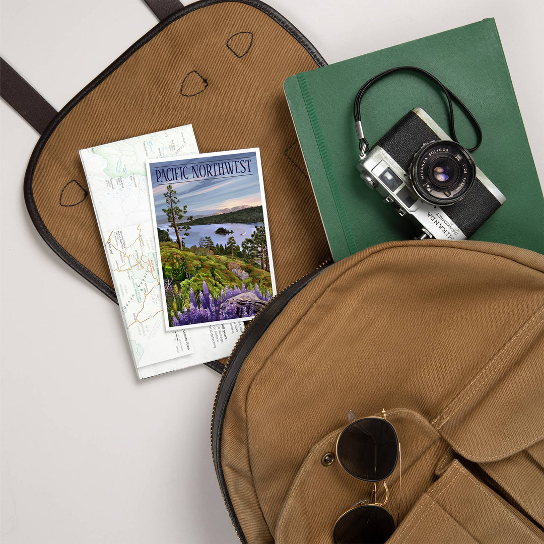 Lantern Press Cards Postcard - Pacific Northwest, Sound and Mountains