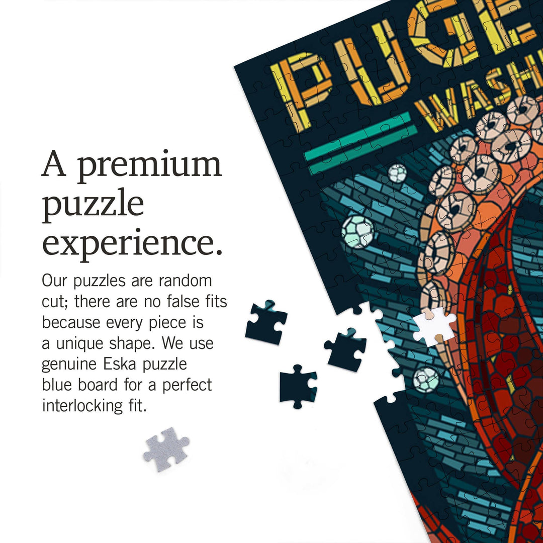 Lantern Press Gifts 1000 Piece Puzzle Puget Sound Washington, Octopus Mosaic