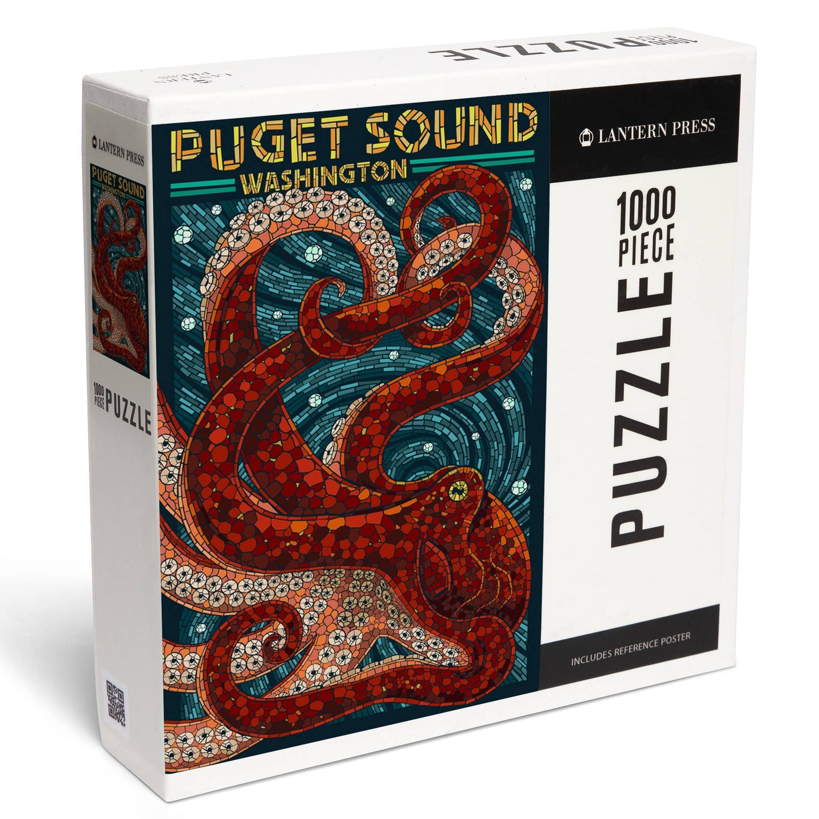 Lantern Press Gifts 1000 Piece Puzzle Puget Sound Washington, Octopus Mosaic
