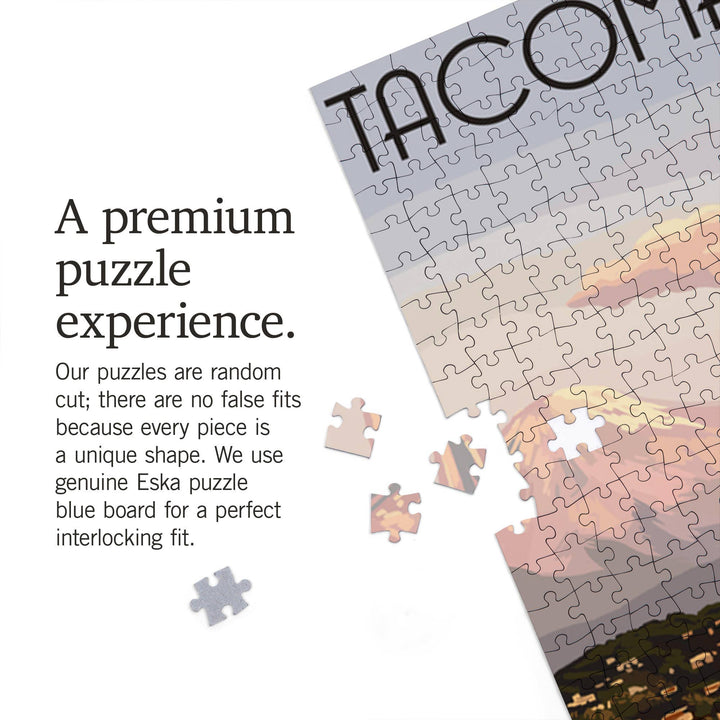 Lantern Press Gifts 1000 Piece Puzzle Tacoma, Washington Narrows Bridge Rainier