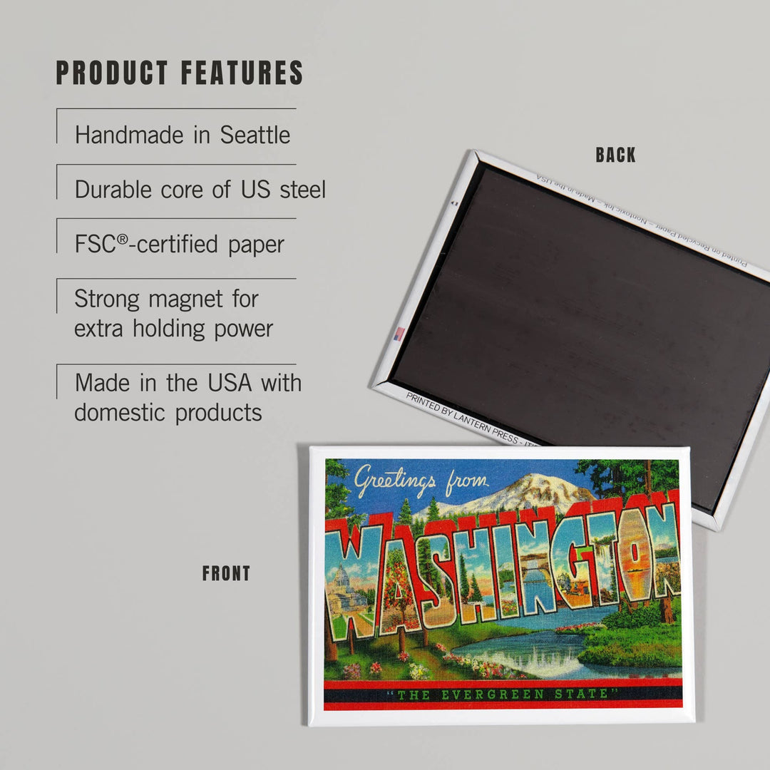 Lantern Press Gifts Magnet Greetings from Washington Evergreen State