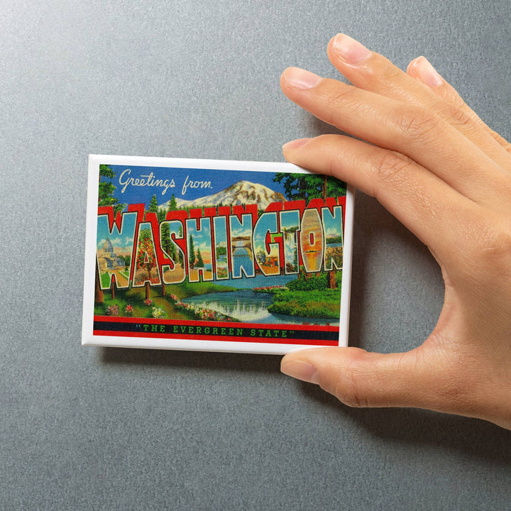 Lantern Press Gifts Magnet Greetings from Washington Evergreen State