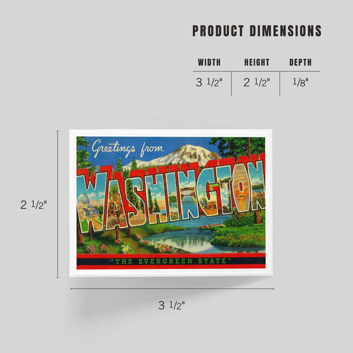 Lantern Press Gifts Magnet Greetings from Washington Evergreen State