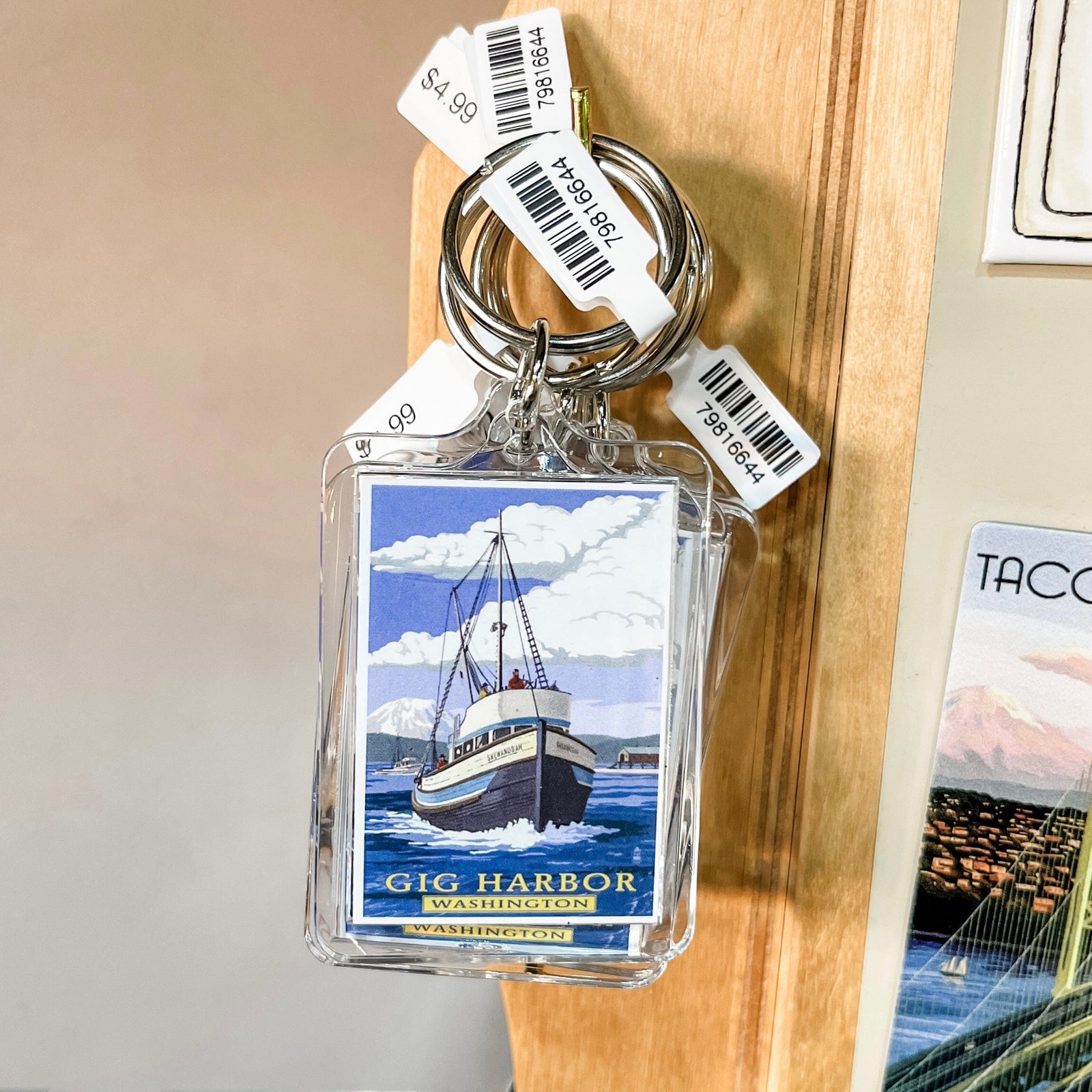 Lantern Press Keychain Gig Harbor, Washington Shenandoah Keychain