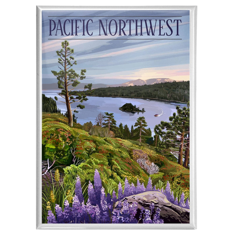 Lantern Press Magnet Pacific Northwest, Sound and Mountains Magnet