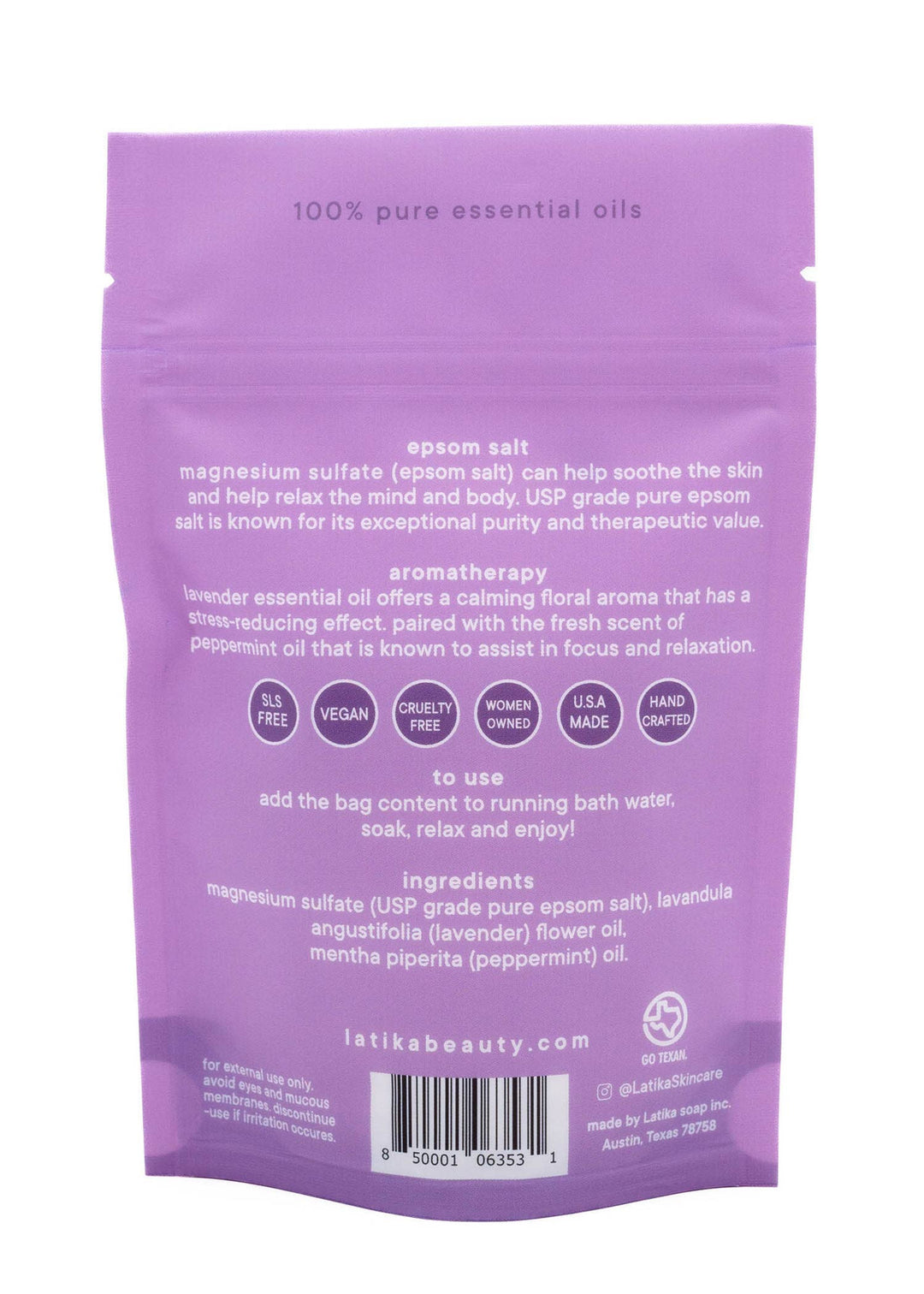 Latika Beauty Gifts Calm – Lavender Mint Epsom Salt Soak