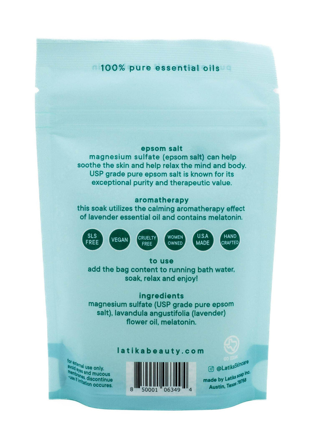 Latika Beauty Gifts Cozy Christmas Melatonin Bath Soak – Sleep Assist