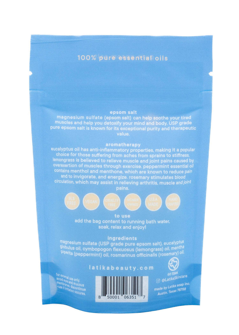 Latika Beauty Gifts Muscle Epsom Bath Soak