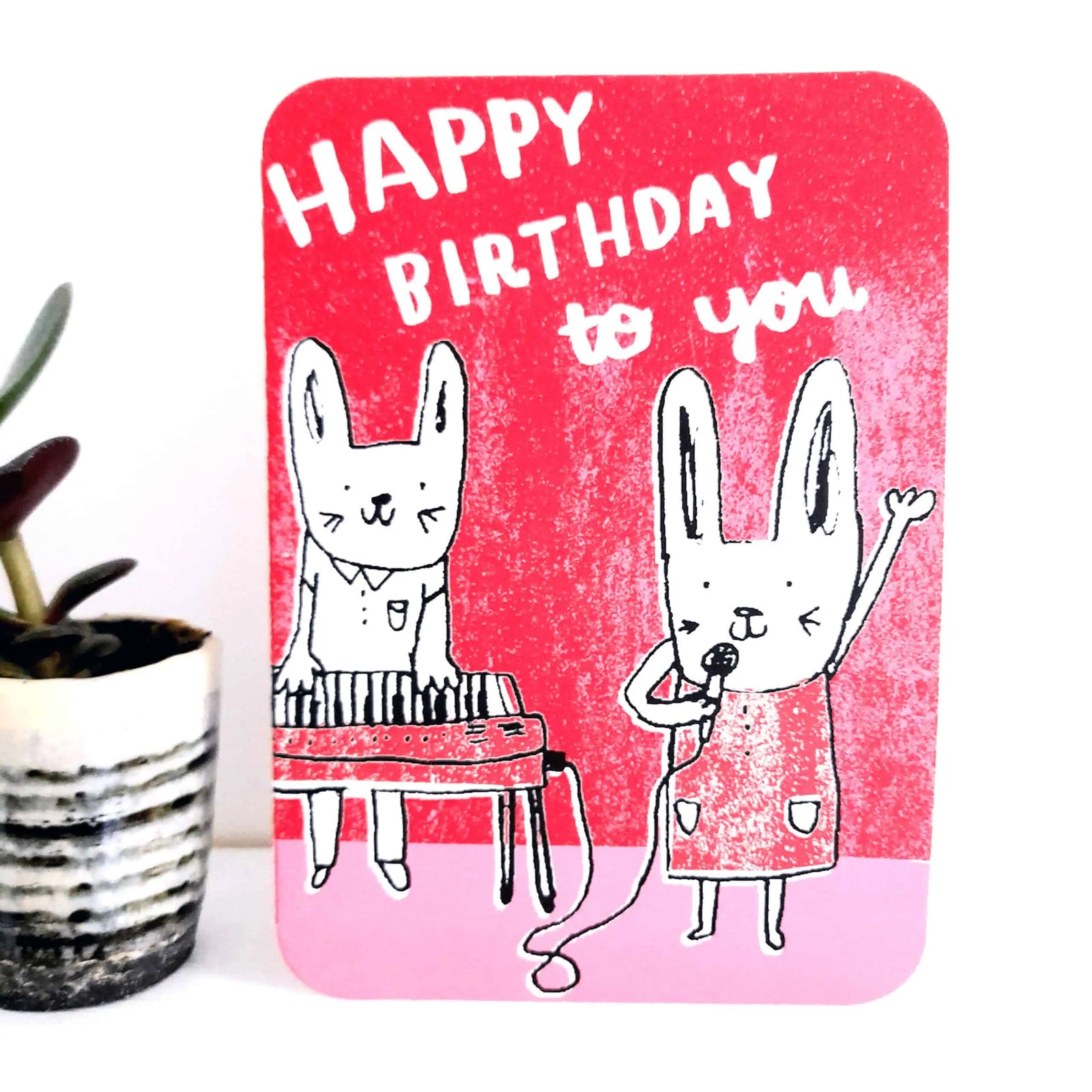 Laura Skilbeck Cards Birthday Bunny Duo