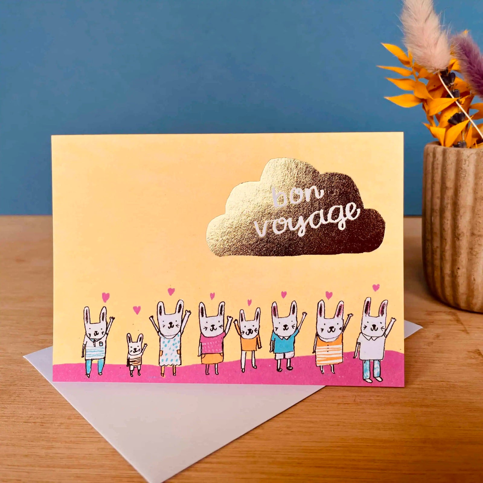 Laura Skilbeck Cards Bon Voyage Bunny Card