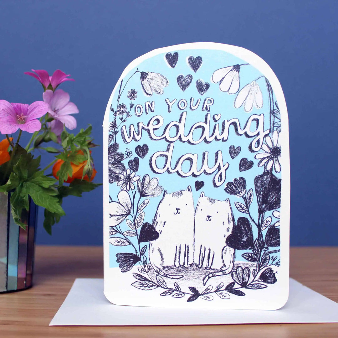 Laura Skilbeck Cards Wedding Cats Card
