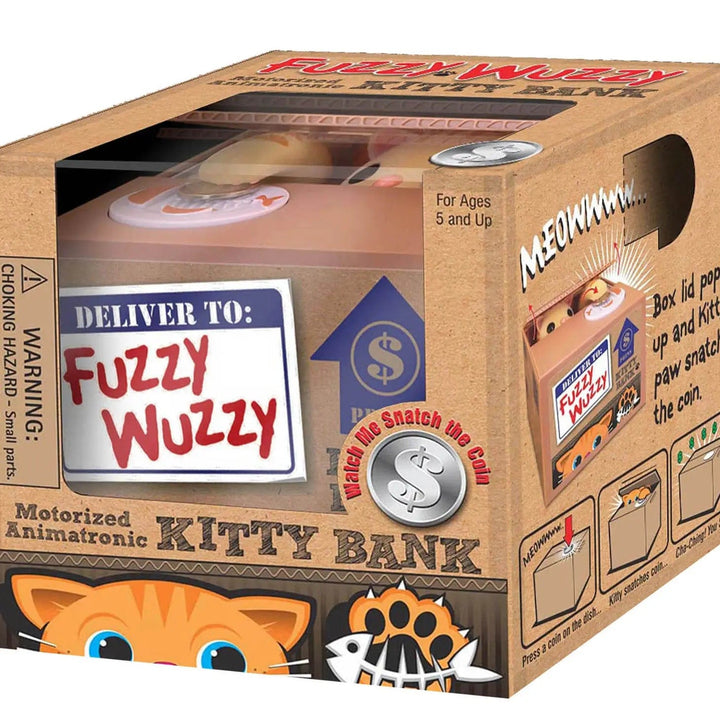 Leading Edge Coin Bank Fuzzy Wuzzy Kitty Bank