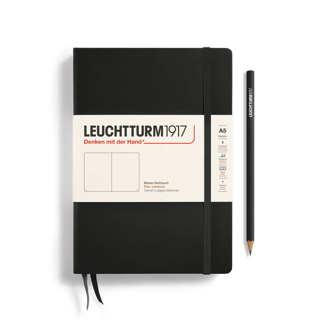 Leuchtturm1917 Paper Blank / Black Leuchtturm1917 Notebook Medium (A5) - Hardcover