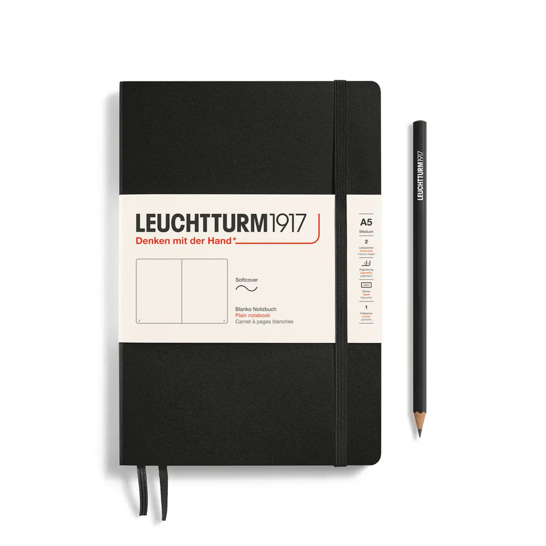 Leuchtturm1917 Paper Blank / Black Leuchtturm1917 Notebook Medium (A5) - Softcover