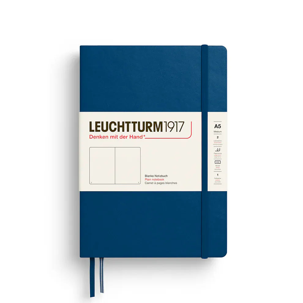 Leuchtturm1917 Paper Blank / Indigo Leuchtturm1917 Notebook Medium (A5) - Hardcover