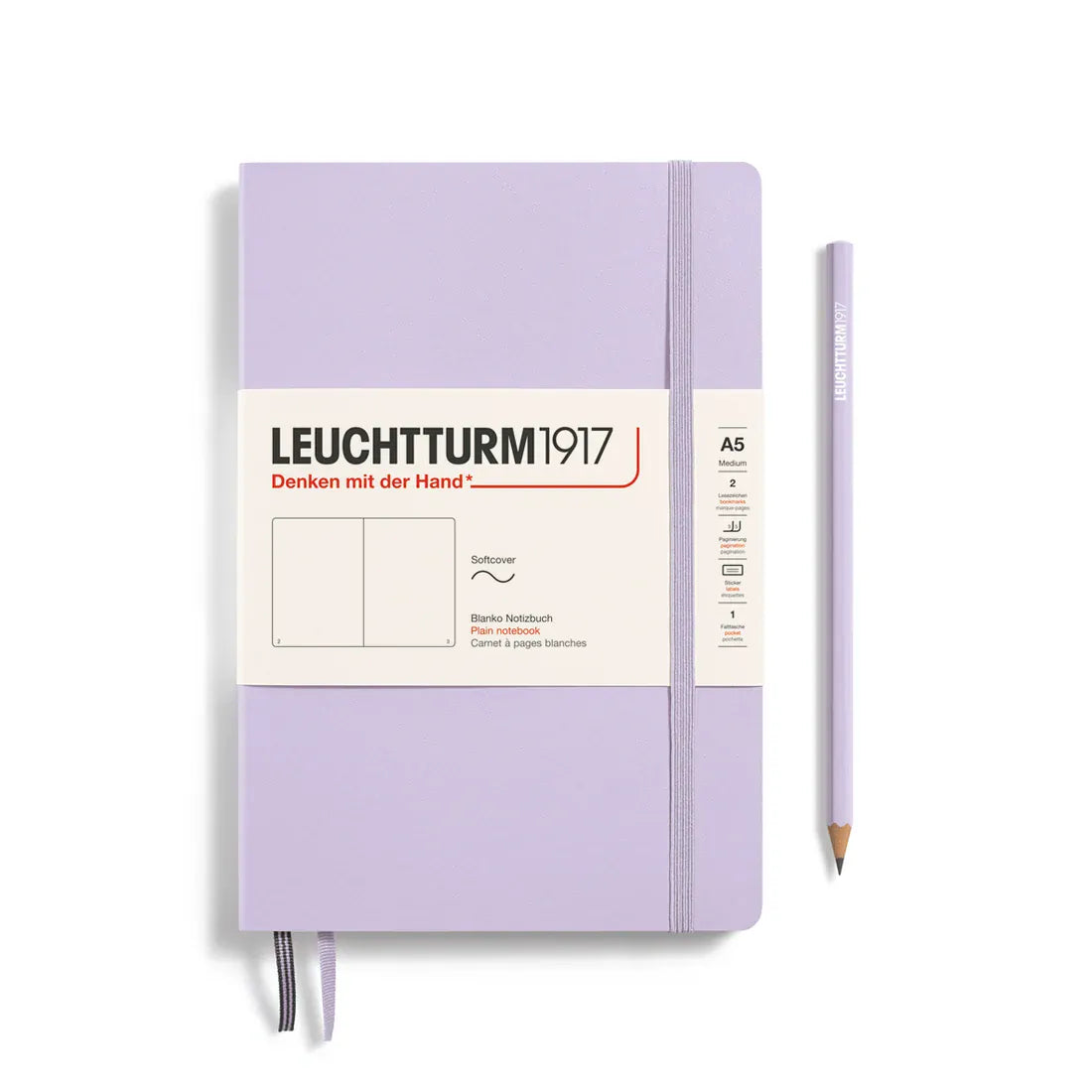 Leuchtturm1917 Paper Blank / Lilac Leuchtturm1917 Notebook Medium (A5) - Softcover