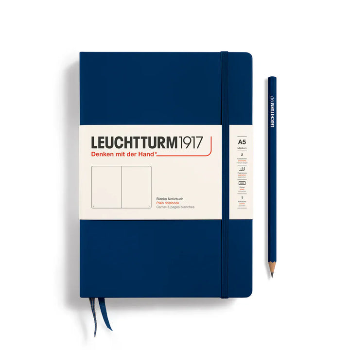 Leuchtturm1917 Paper Blank / Navy Leuchtturm1917 Notebook Medium (A5) - Hardcover