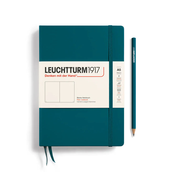 Leuchtturm1917 Paper Blank / Pacific Green Leuchtturm1917 Notebook Medium (A5) - Hardcover
