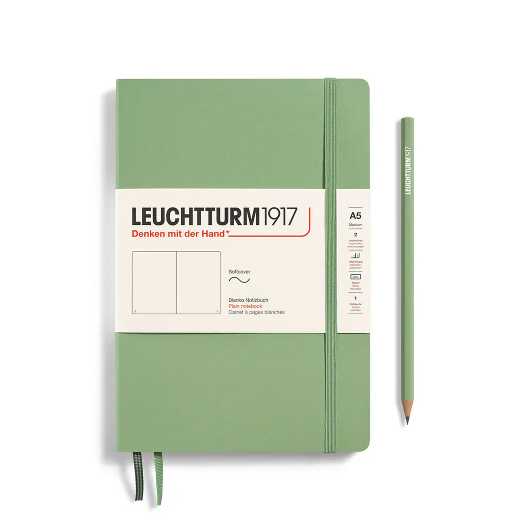 Leuchtturm1917 Paper Blank / Sage Leuchtturm1917 Notebook Medium (A5) - Softcover
