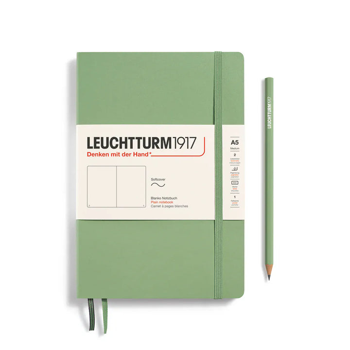 Leuchtturm1917 Paper Blank / Sage Leuchtturm1917 Notebook Medium (A5) - Softcover