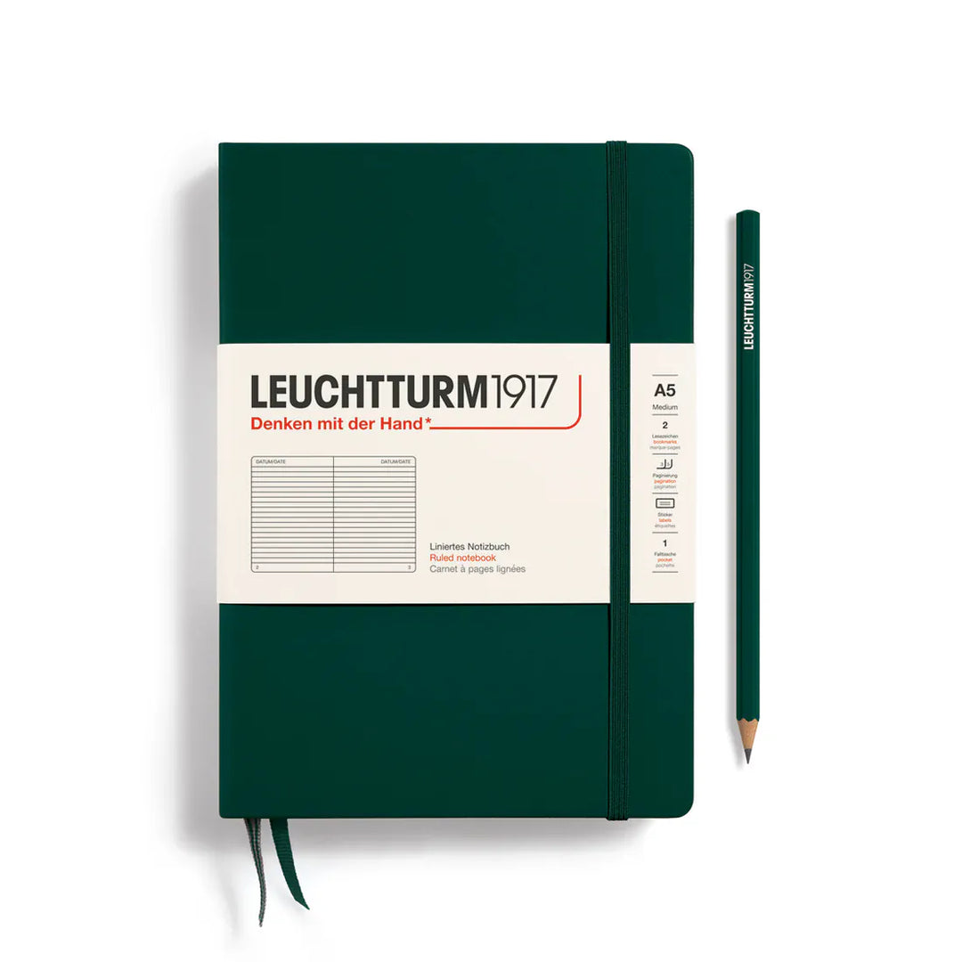 Leuchtturm1917 Paper Lined / Forest Green Leuchtturm1917 Notebook Medium (A5) - Hardcover