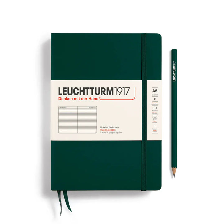 Leuchtturm1917 Paper Lined / Forest Green Leuchtturm1917 Notebook Medium (A5) - Hardcover