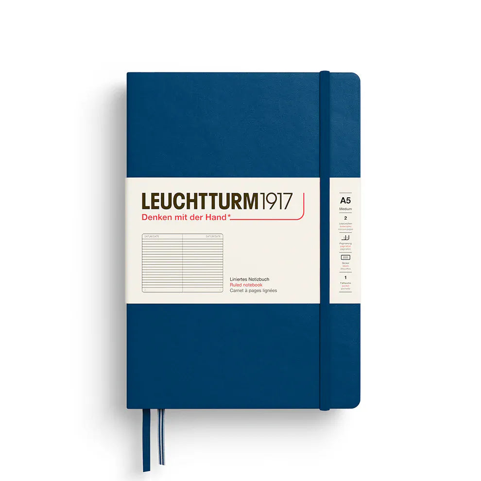 Leuchtturm1917 Paper Lined / Indigo Leuchtturm1917 Notebook Medium (A5) - Hardcover