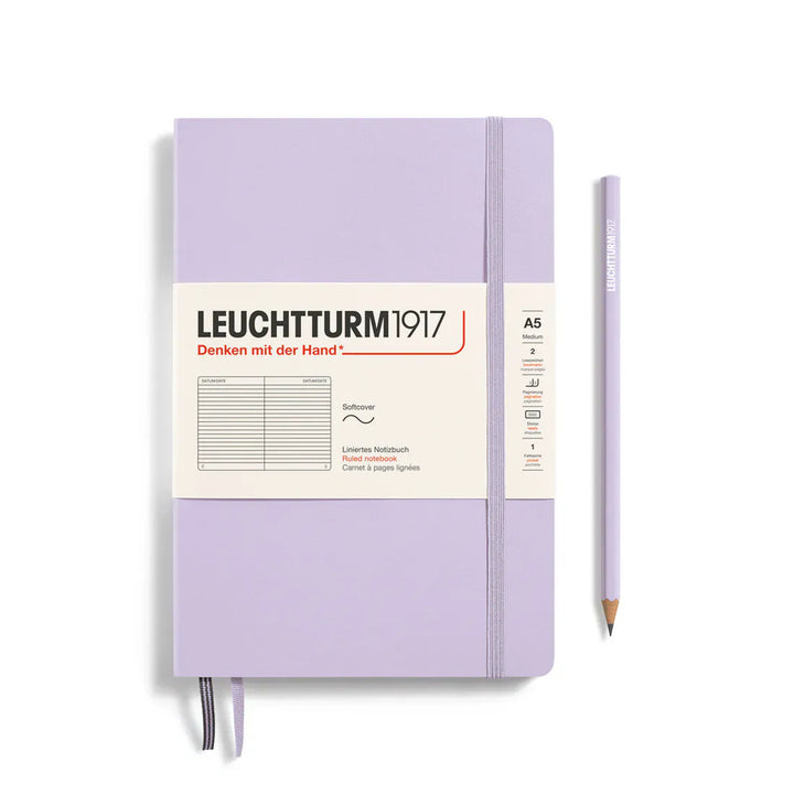 Leuchtturm1917 Paper Lined / Lilac Leuchtturm1917 Notebook Medium (A5) - Softcover